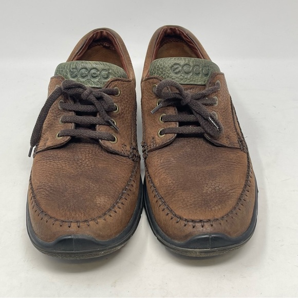 Ecco Fusion II Moc Toe Shoes Mens 10 EU 44 Brown Leather Lace Up Oxfords Casual main image 6